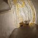 Murano glass wall lamp. Italy, 1960s.