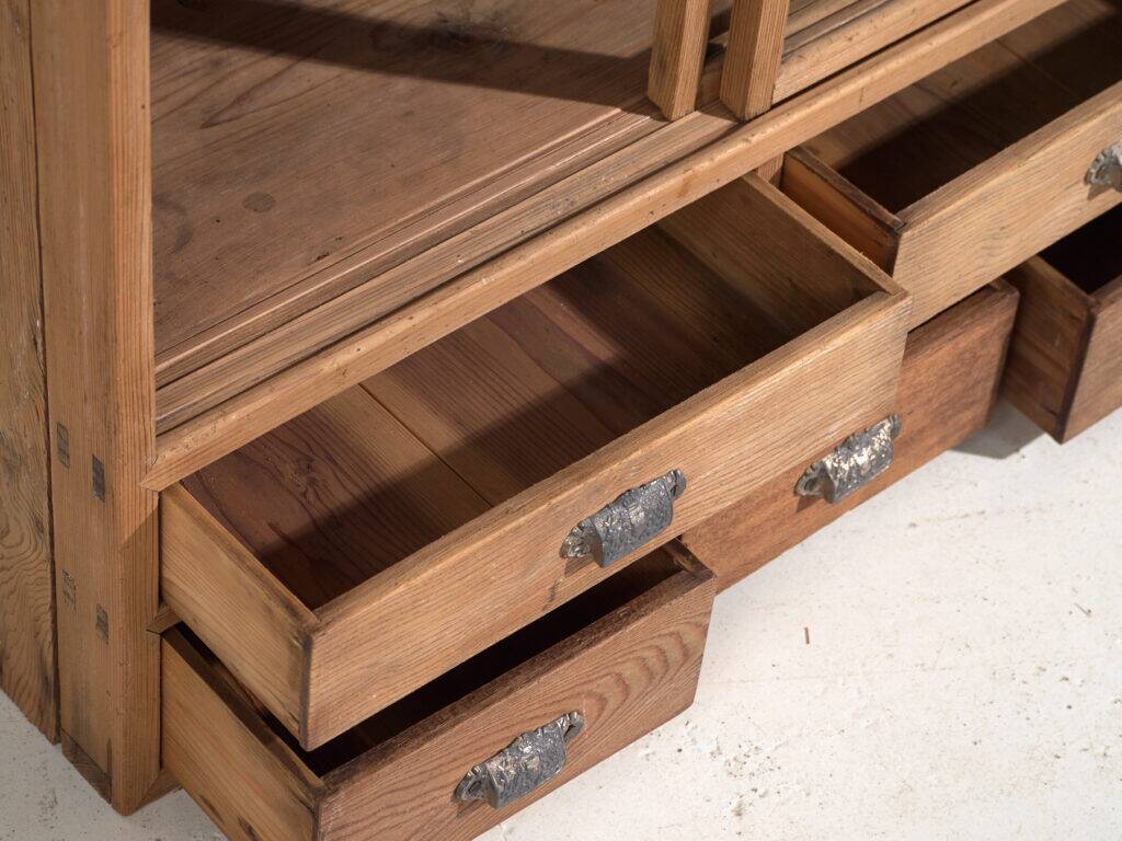 Old Japanese cedar wardrobe – Taishō / Shōwa period (c. 1912-1945) #32