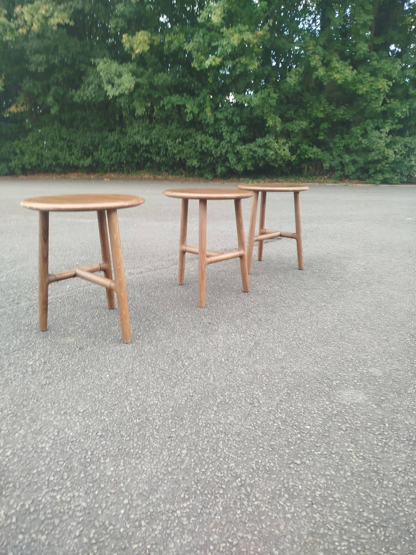 Set of 3 stools scandinavian side tables sancal nudo