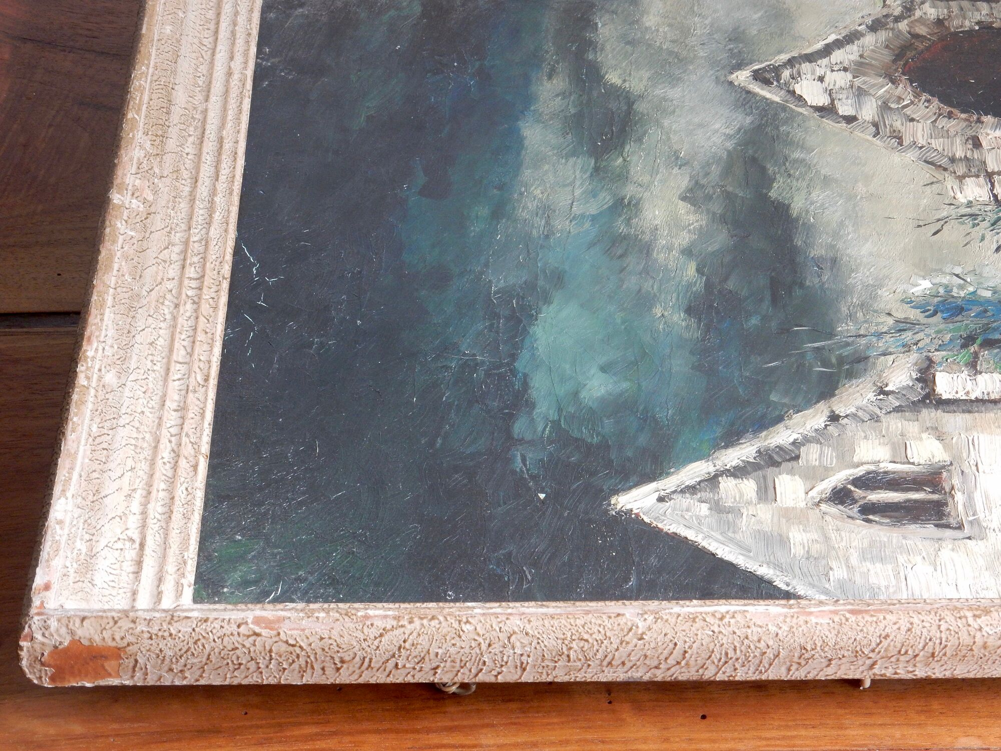 Oil on canvas painting storm sky country gallery