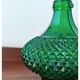 Carafe italienne verte à motif diamant Empoli de style moderne du milieu du siècle