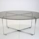 Midcentury Chrome and Glass Dining Table, Italy, 1970s