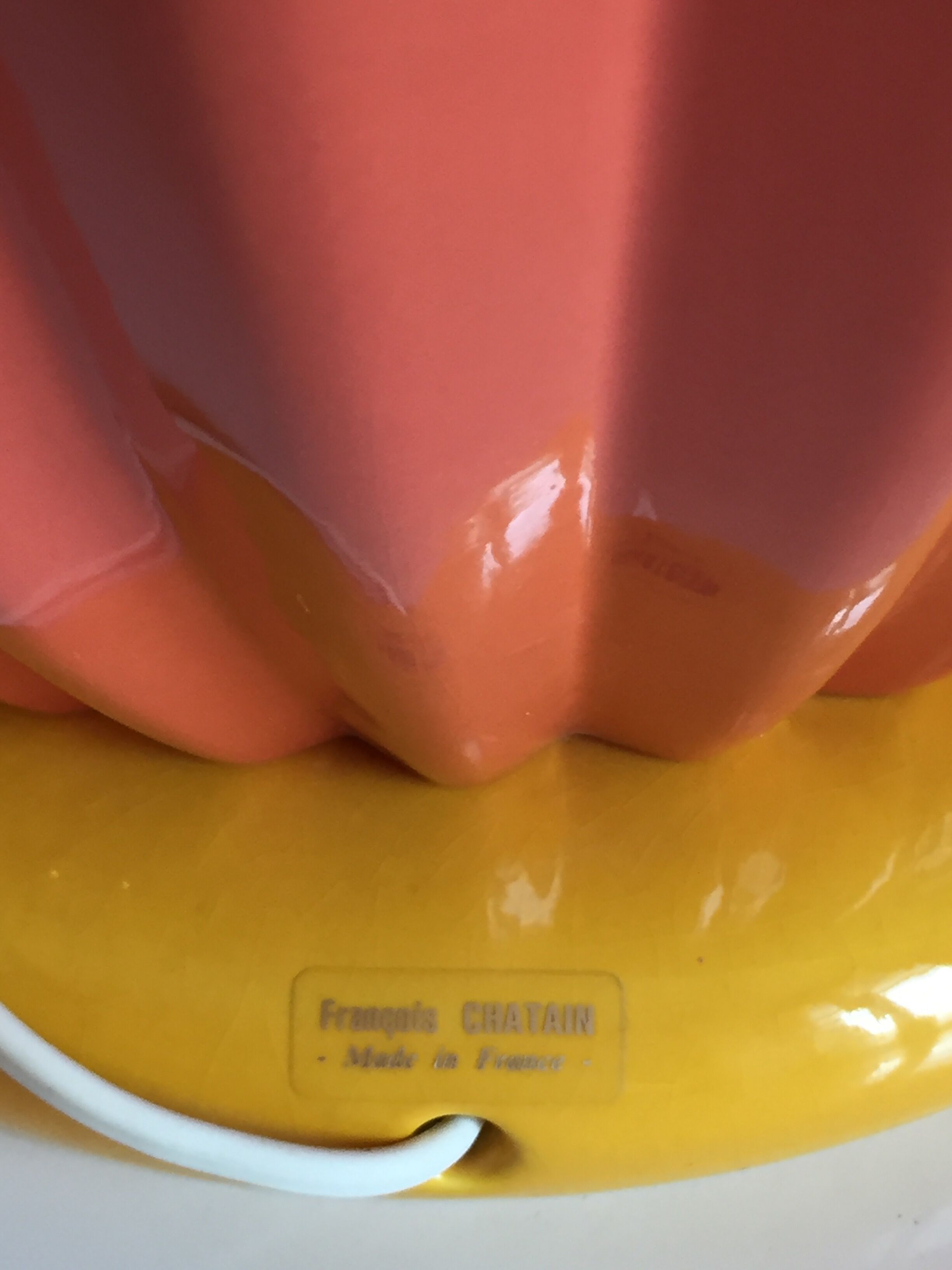 Pair of ceramic table lamp bases François Châtain France 1980s