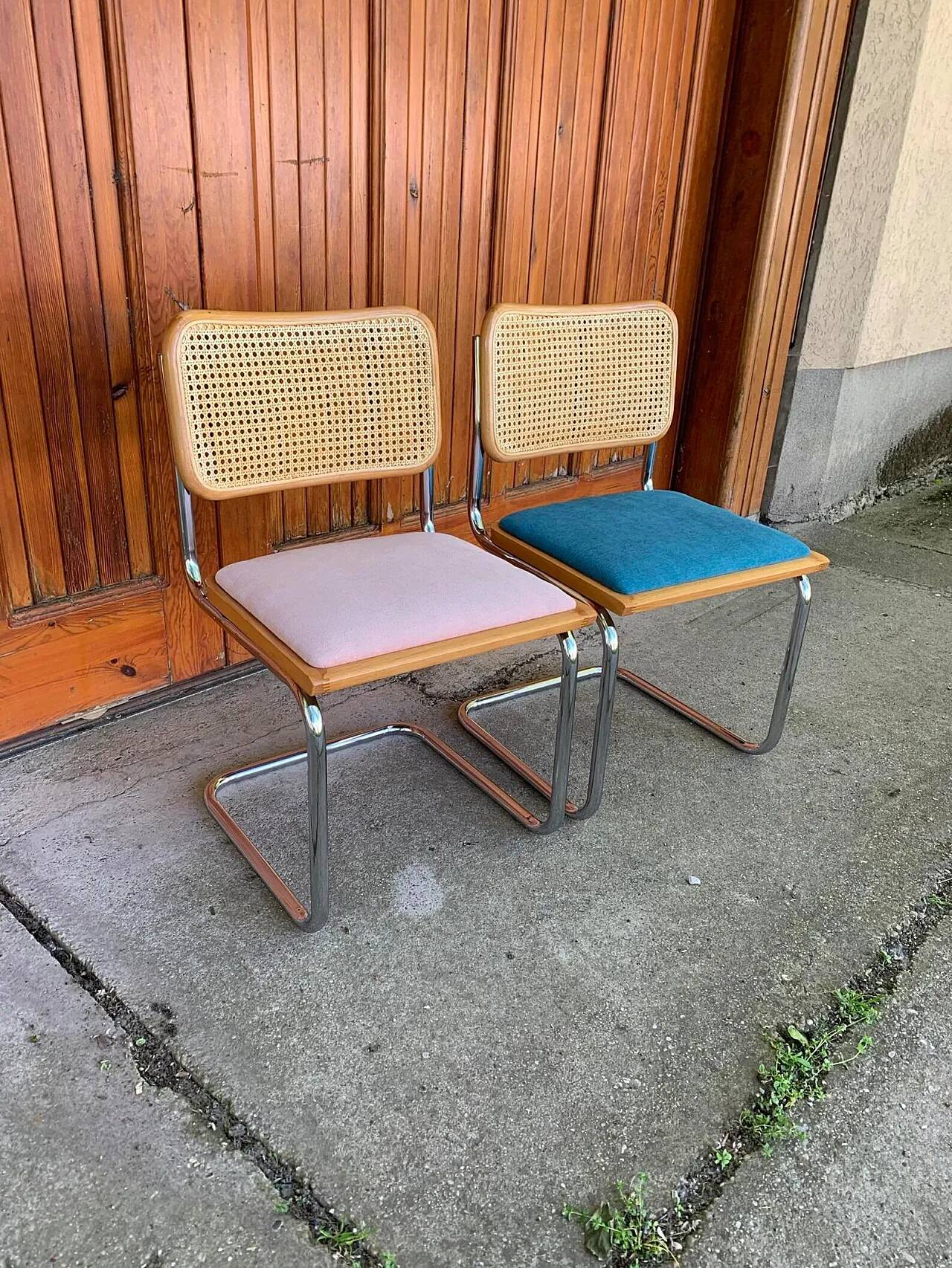 Pair of B32 Cesca chairs by Marcel Breuer, 1970s