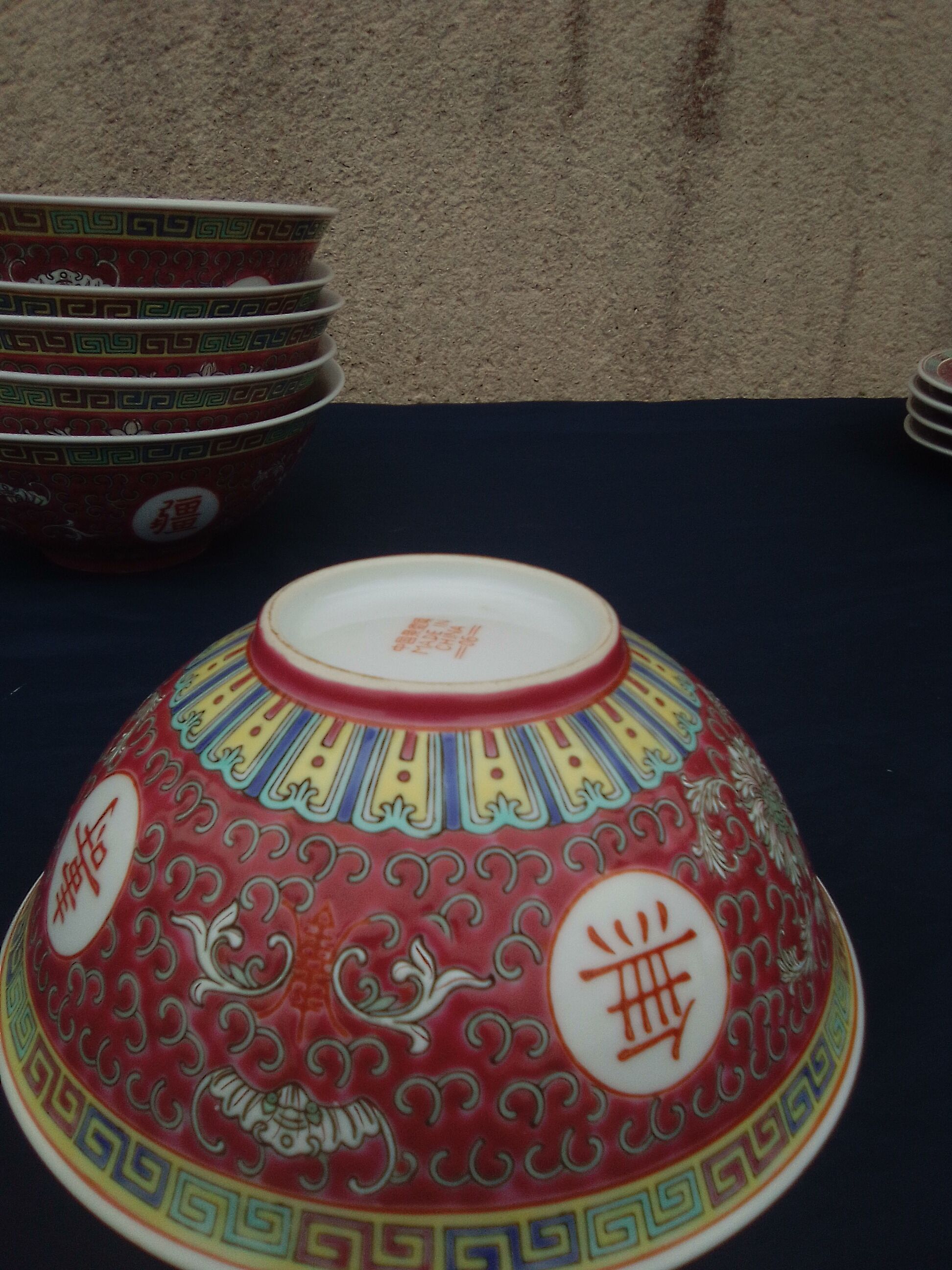 Soup bowls in Chinese earthenware Diam 19,5 cm