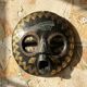 African moon mask, Luba/Baluba, DR Congo, carved wood, beads.