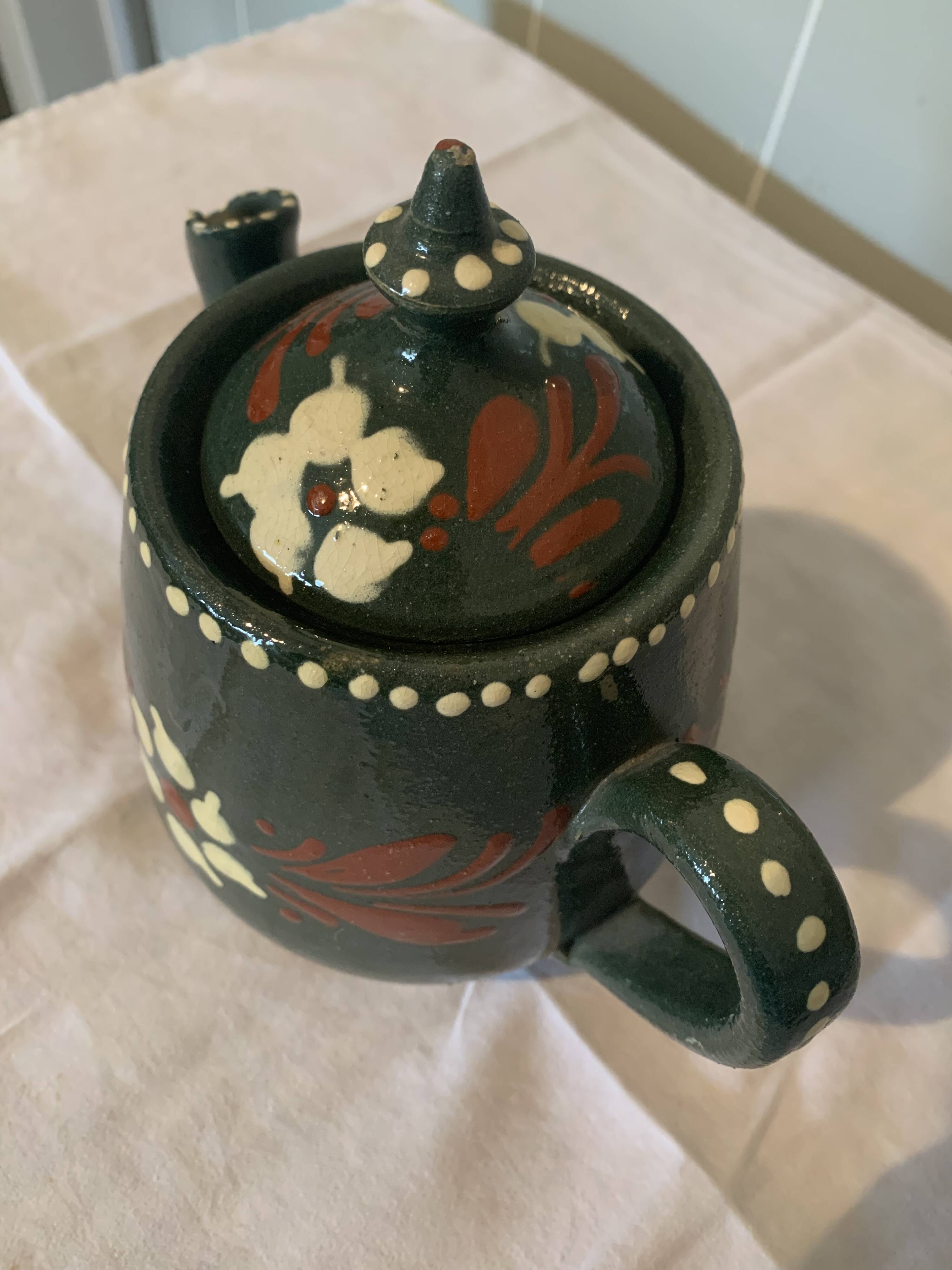 Coffee maker and pot set in Alsace stoneware