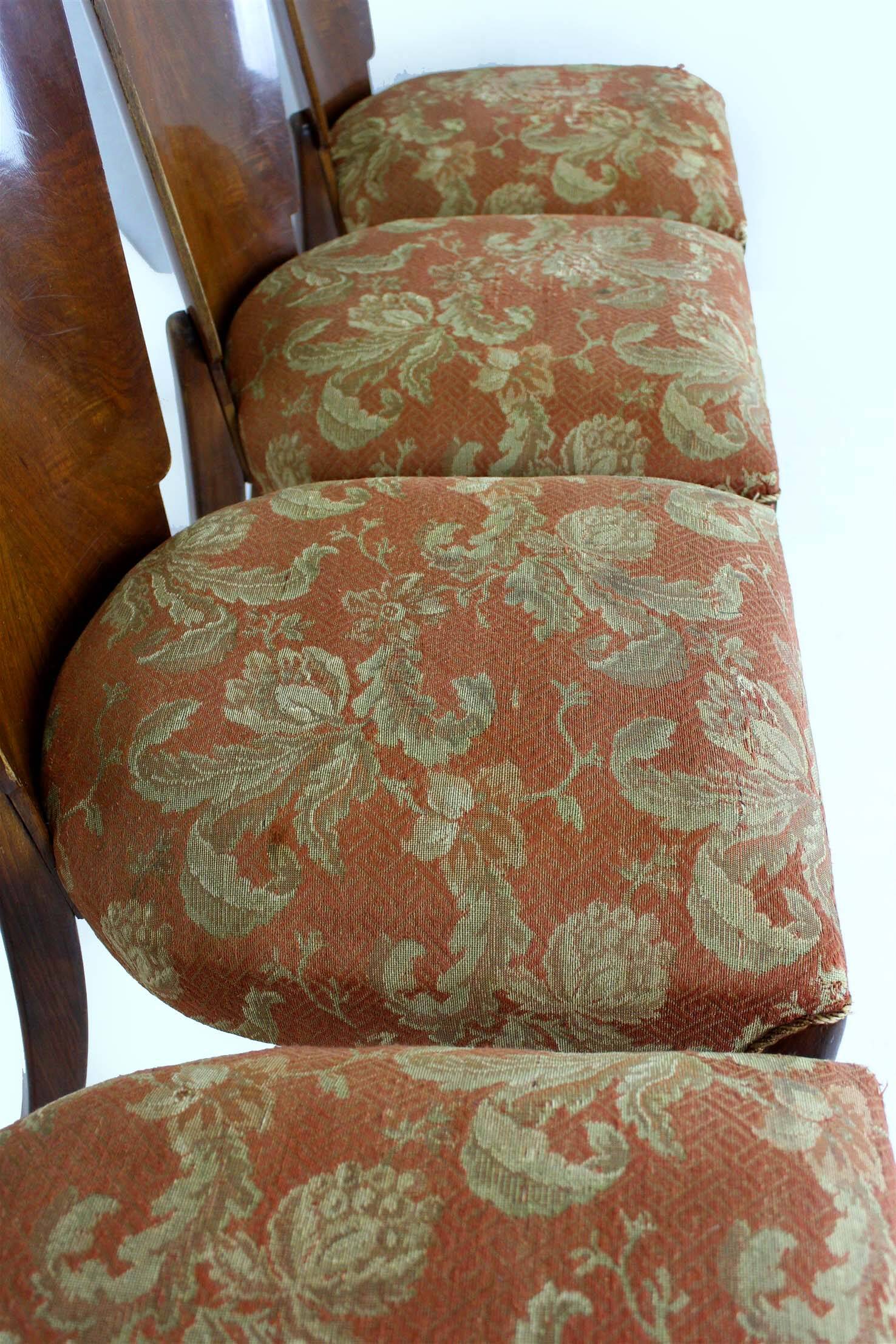 Art Deco H-214 Dining Chairs by Jindrich Halabala for UP Závody, 1950s, Set