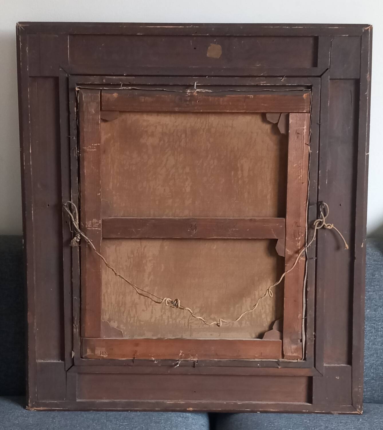 Old painting Late 19th century - R VERDUN (1873-1954) - Around the chin - 81*71.5 cms