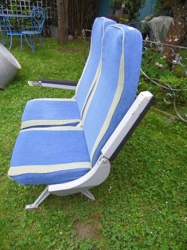fauteuil double siège d'avion Tupolev, années 80
