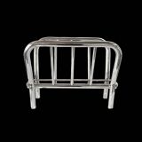 Vintage chrome metal magazine rack