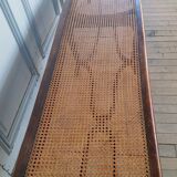 Louis XV style bench with cross-braced design