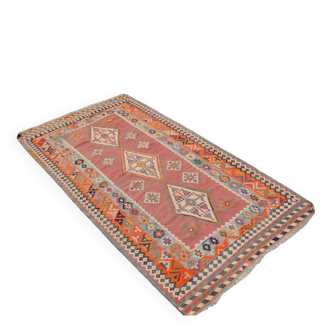 Oriental kilim rug Shiraz Gashgai antique: 1.50 x 3.50 metres