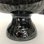 Black "hand- bougeoir with iridescents signed Fazio in Vallauris, circa 1950-1960