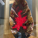 Large ceramic slip leaf tray