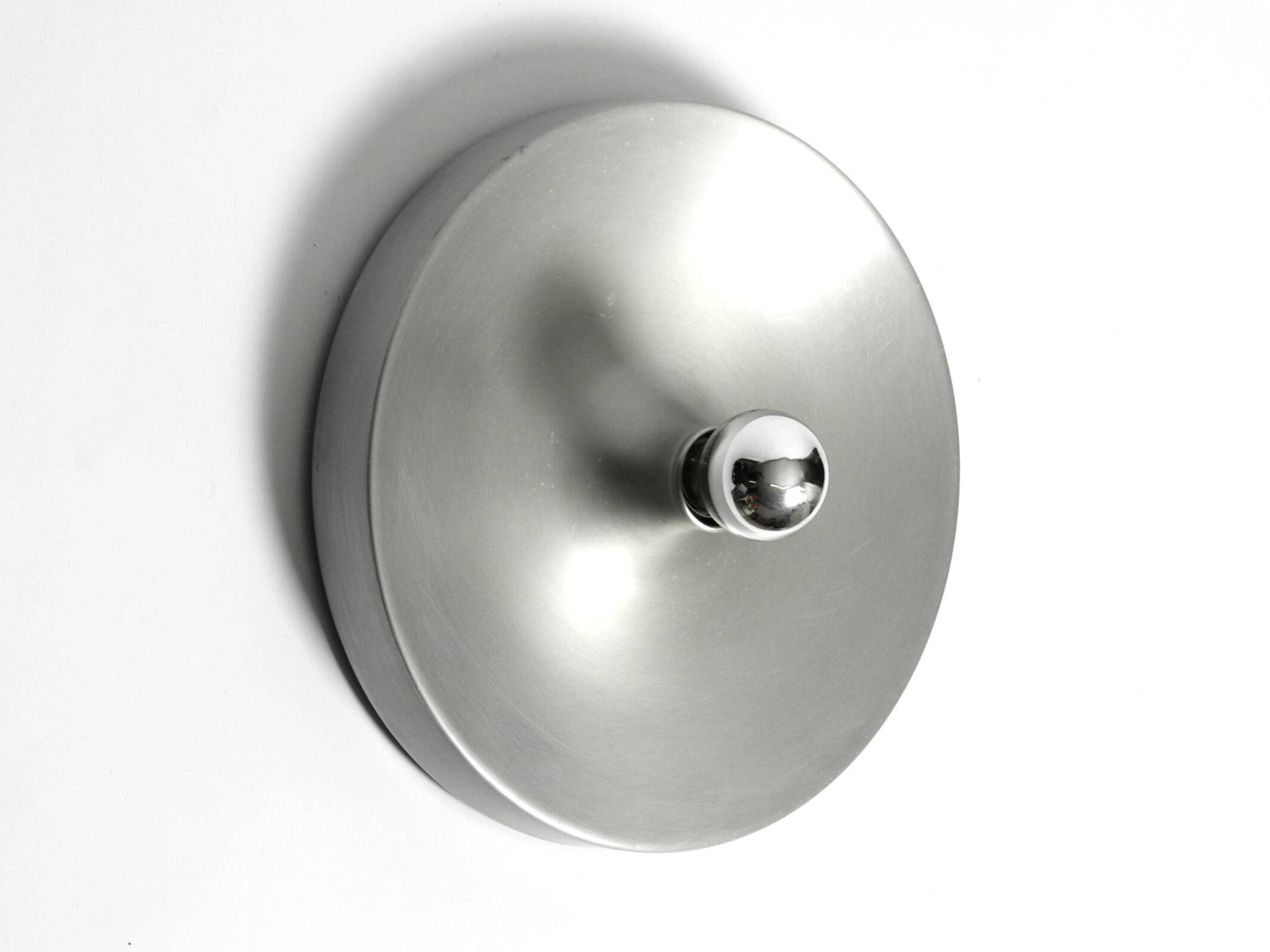 1960s round large Space Age Pop Art aluminum ceiling or wall lamp