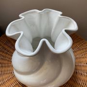 Vintage twisted porcelain vase