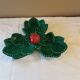 Vintage Vallauris strawberry barbotine dish.