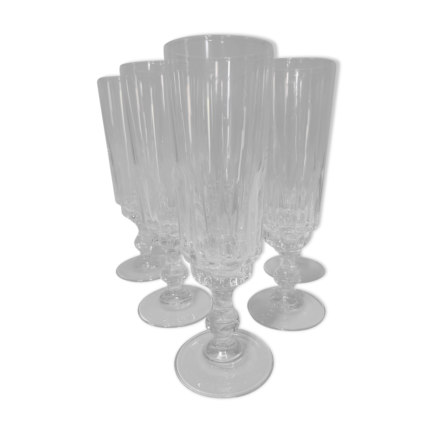 Lot of 6 champagne flutes