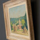 Oil on panel XXth Cassis Summer morning in Saint-Martin d'Ablois 1944