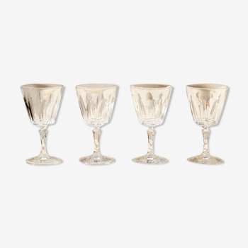 4 verres à pied en cristal