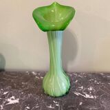 Murano green arum vase