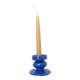 photo blue ceramic candle holder