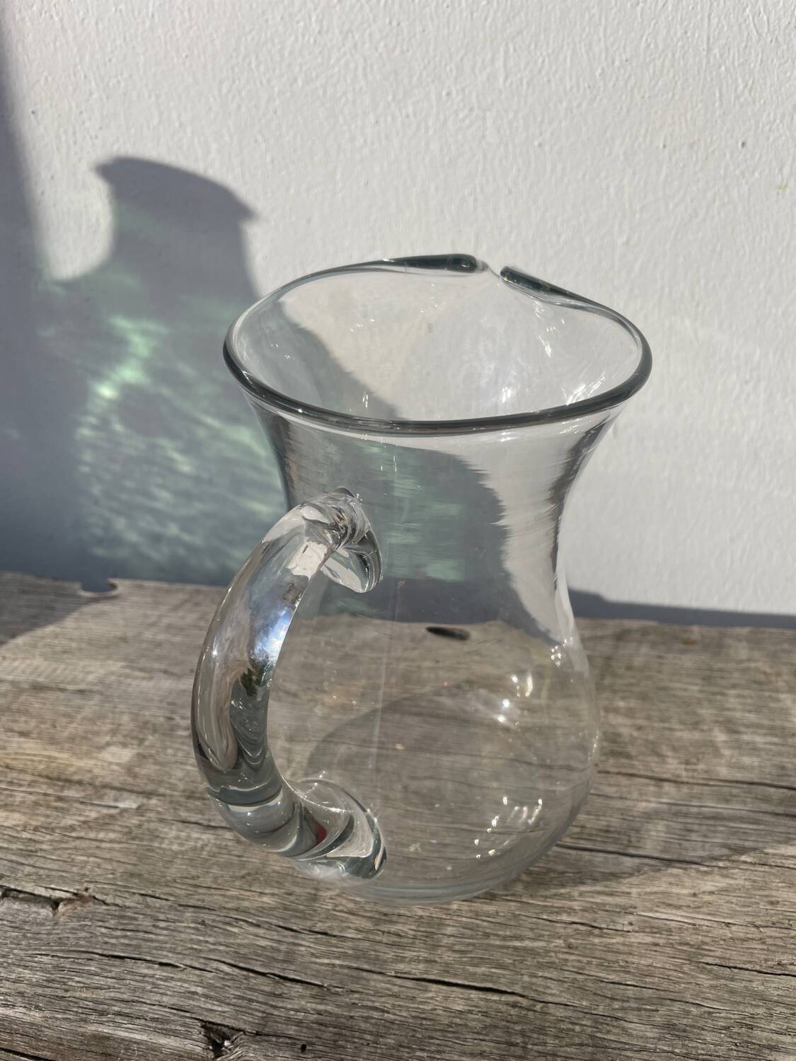 Clear Murano glass pitcher, 1960