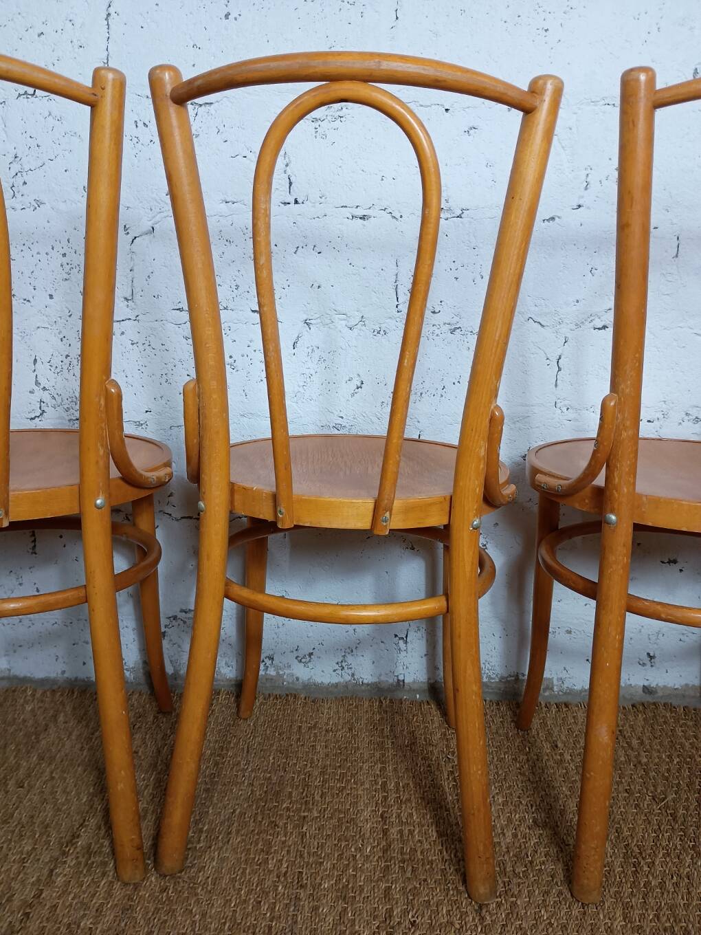 4 bentwood bistro chairs in the Thonet style