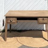 Bureau ancien en chêne massif brut