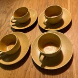 4 tasses en grès vintage