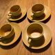 4 vintage stoneware cups