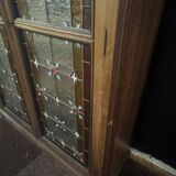 Antique presbytery display case – stained glass windows, religious inspiration