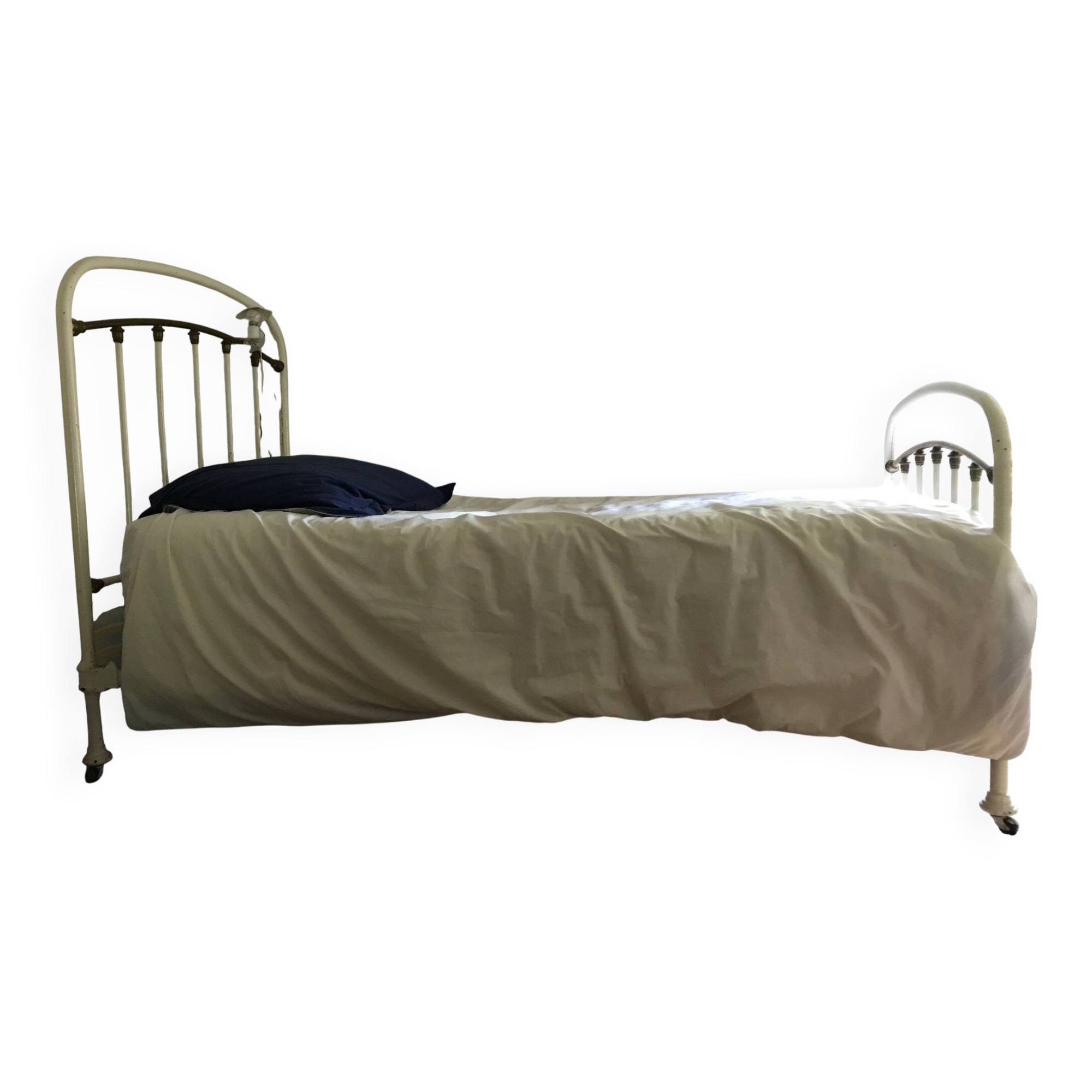 Wrought iron and copper bed, 1900