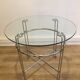 Glass round table and chairs 70/80