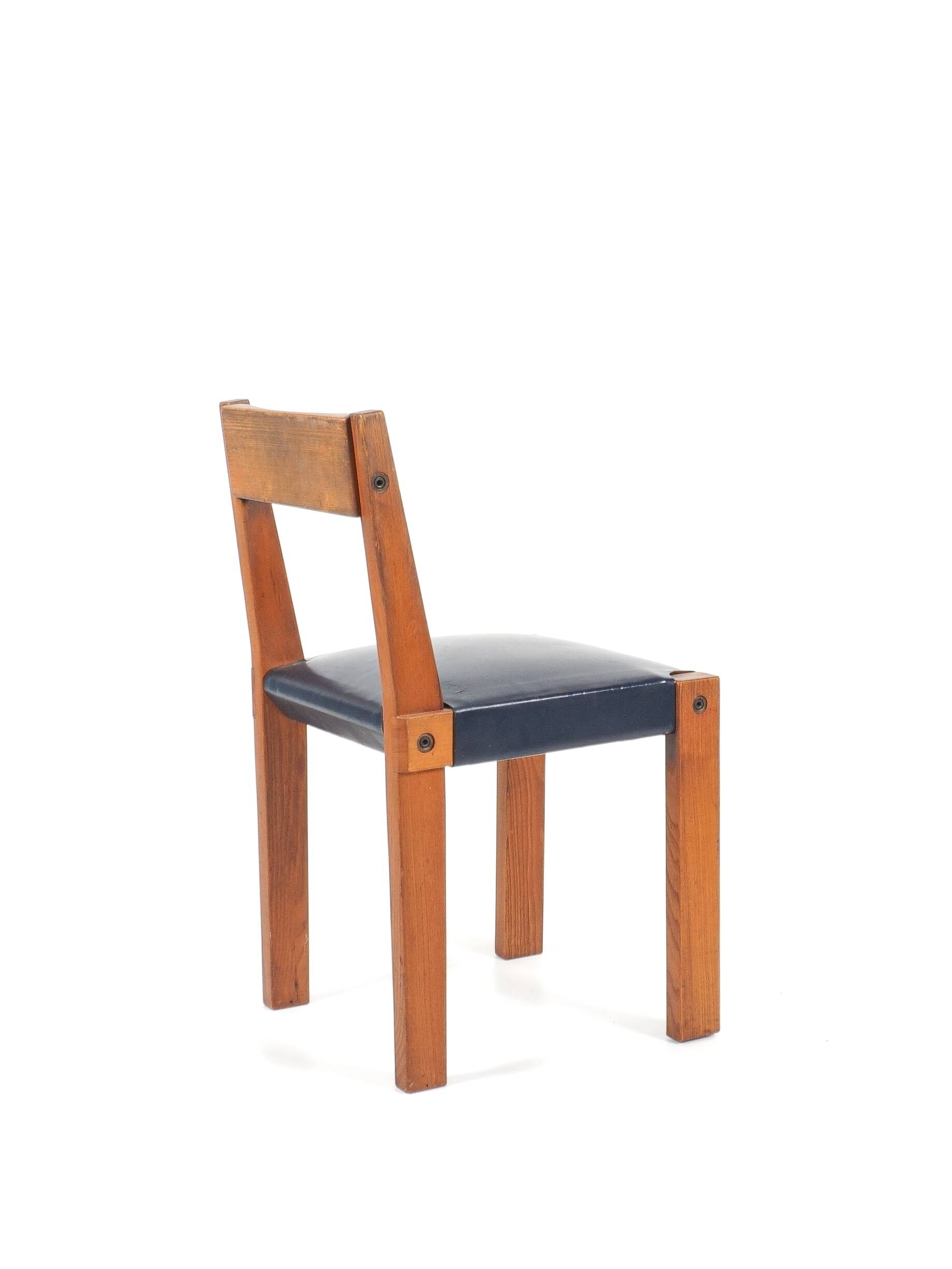 Pierre chapo - suite de 4 chaises mod. s24