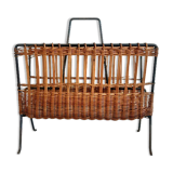 Iron and rattan magazine holders 1950