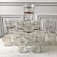 Set of 13 granite water glasses with golden borders 50s-60s