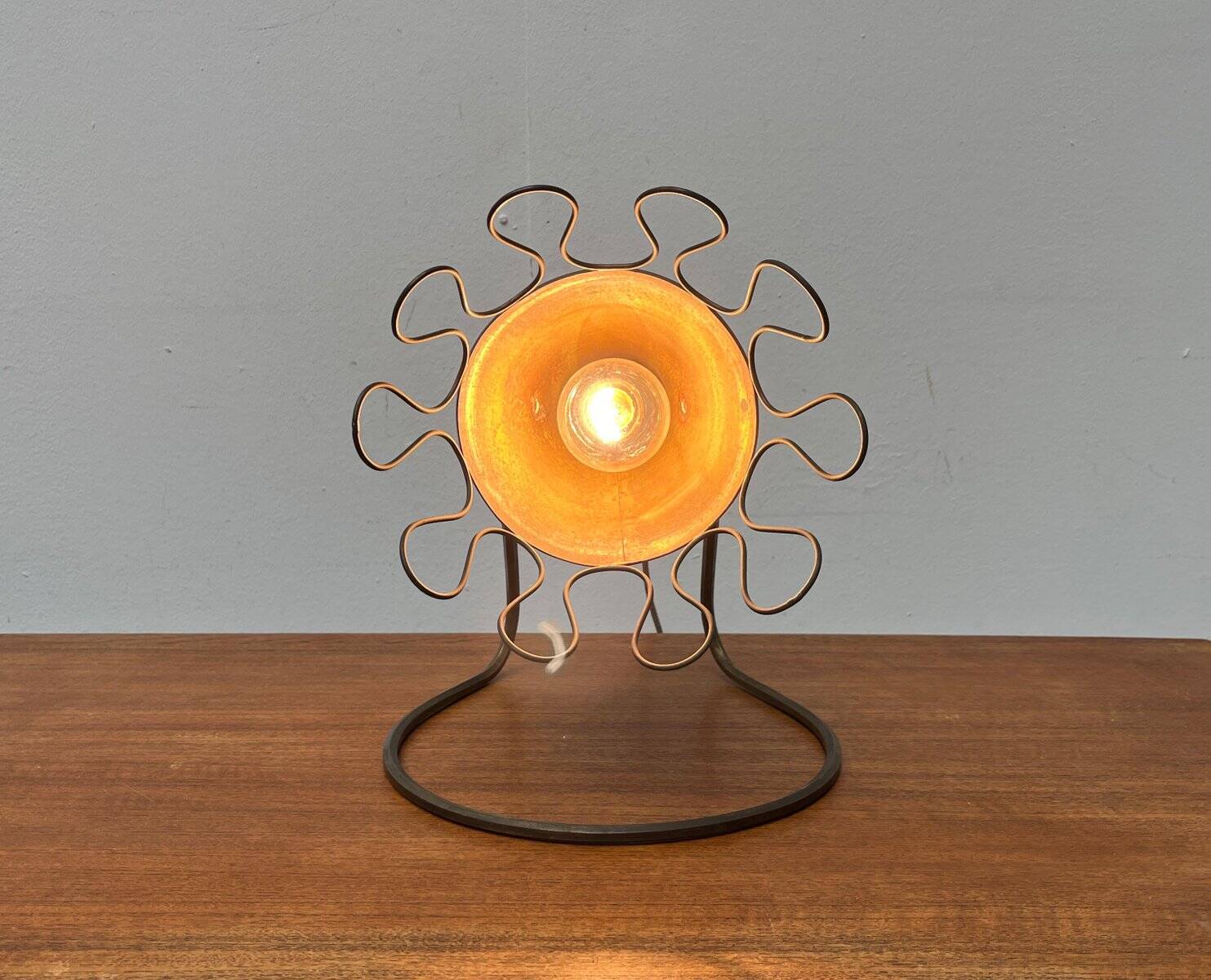 Mid-century German brass table lamp or floor lamp from the 1950s.