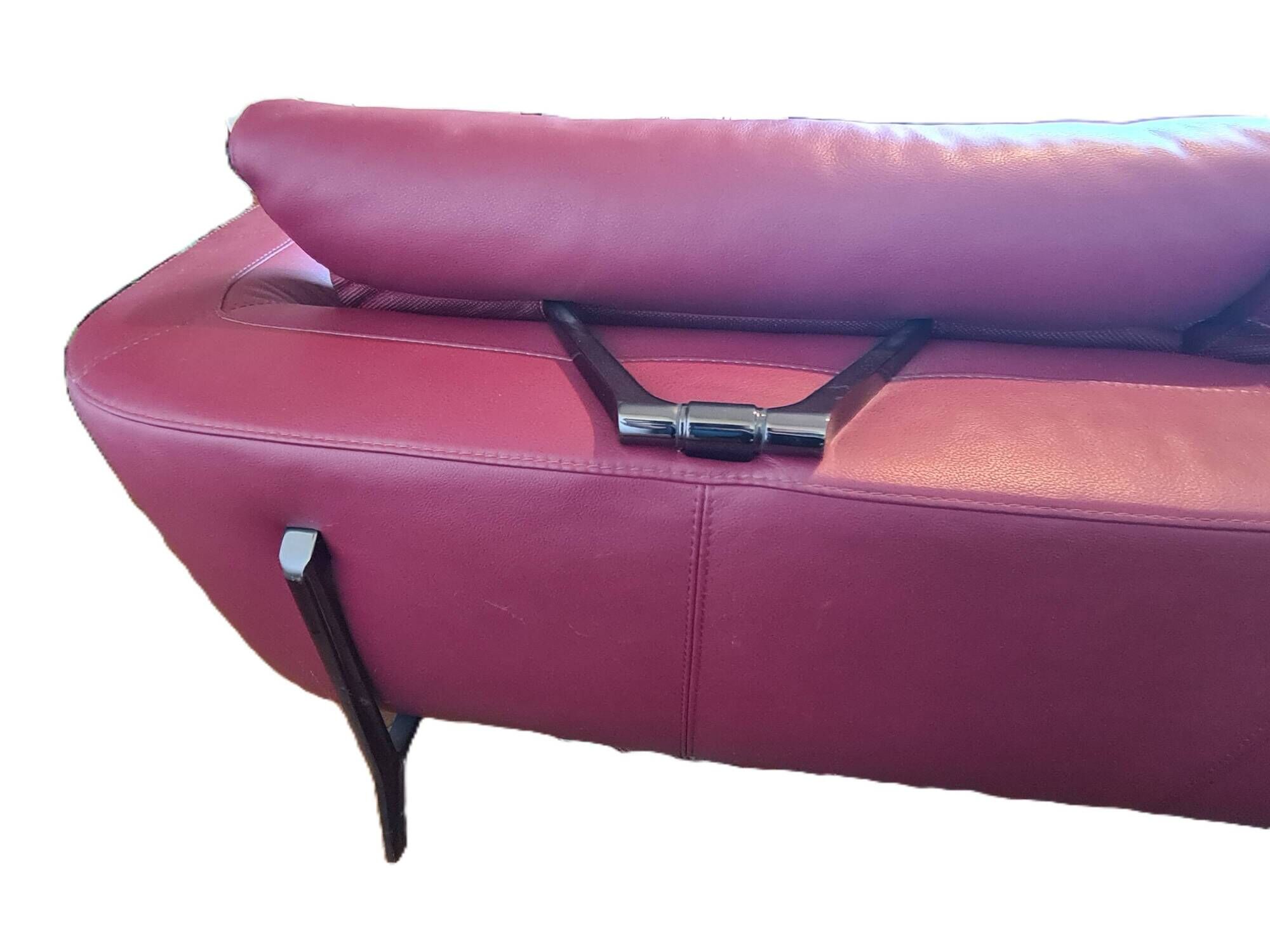 Roche Bobois canapé allusion red leather - designers Tapinassi & Manzoni