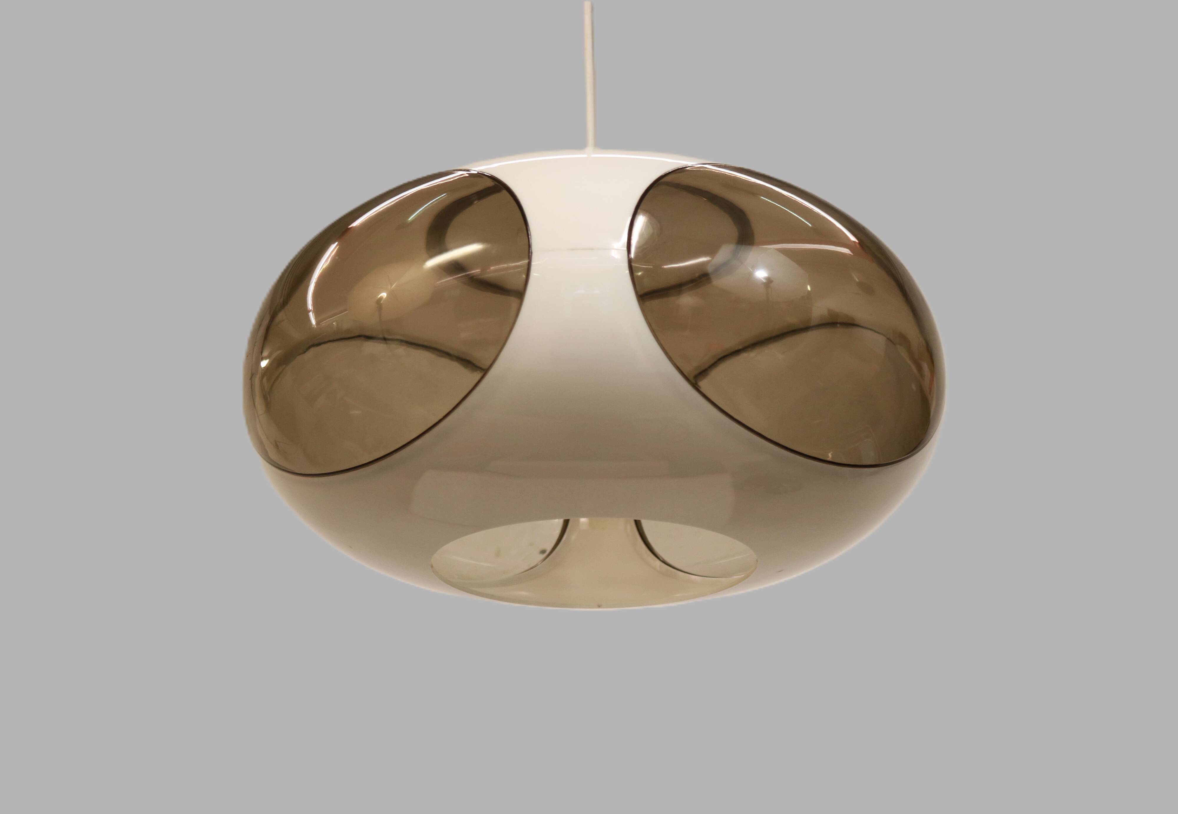 Space age bug eye UFO ceiling lamp *** Massive *** white model *** Belgium