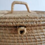 Vintage wicker suitcase