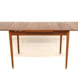 Table de salle à manger "portefeuille" en teck, Suède, 1960