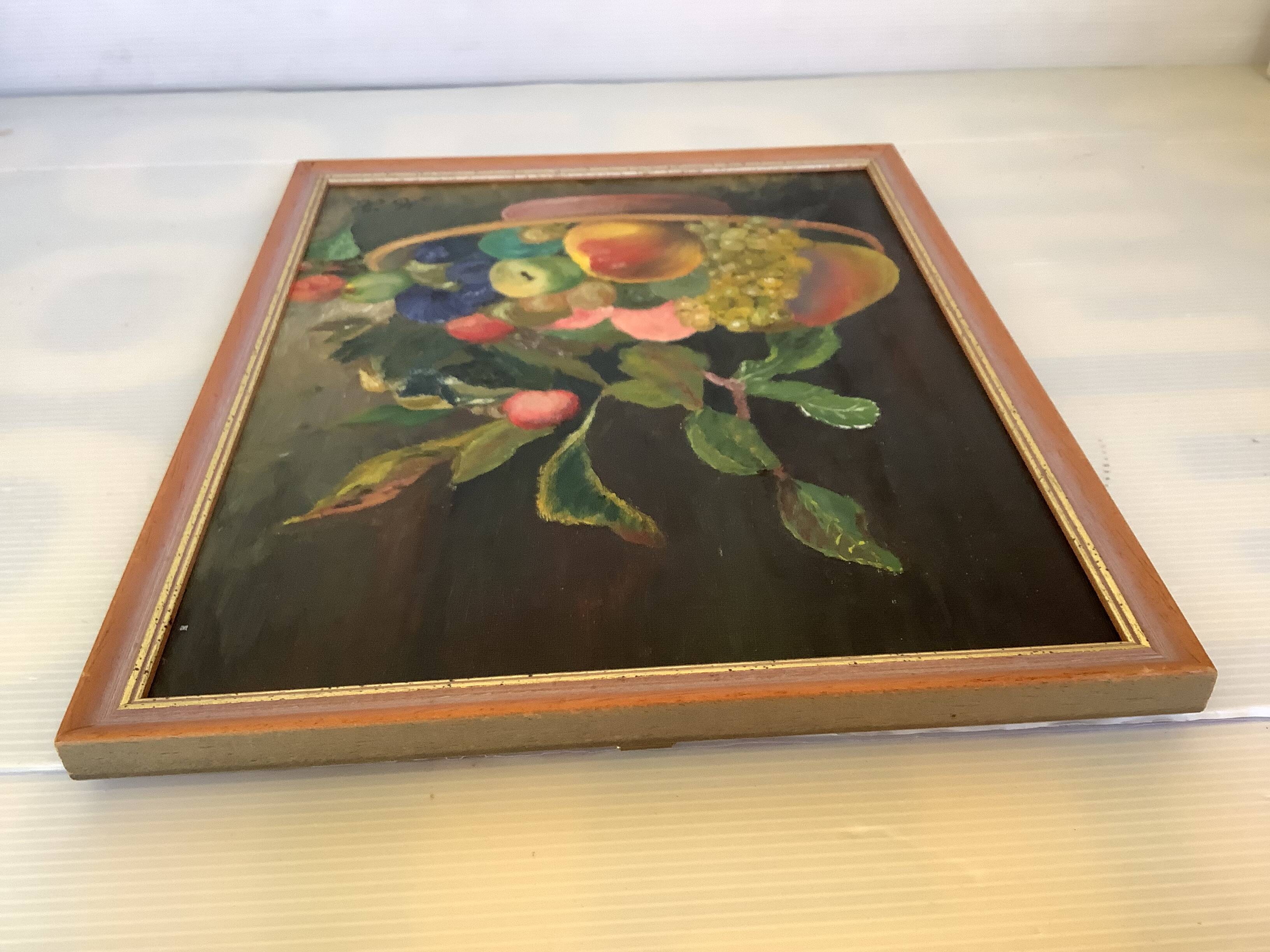 Still life painting oil on canvas signed