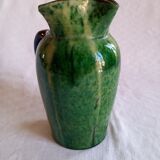 Pitcher "Vallauris" in glazed earth, green. AEGITN