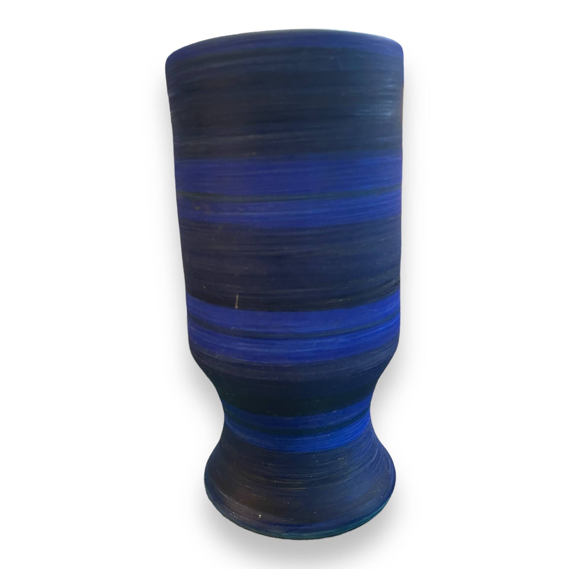 Georges Cueille Blue Vase with Rotating Decor