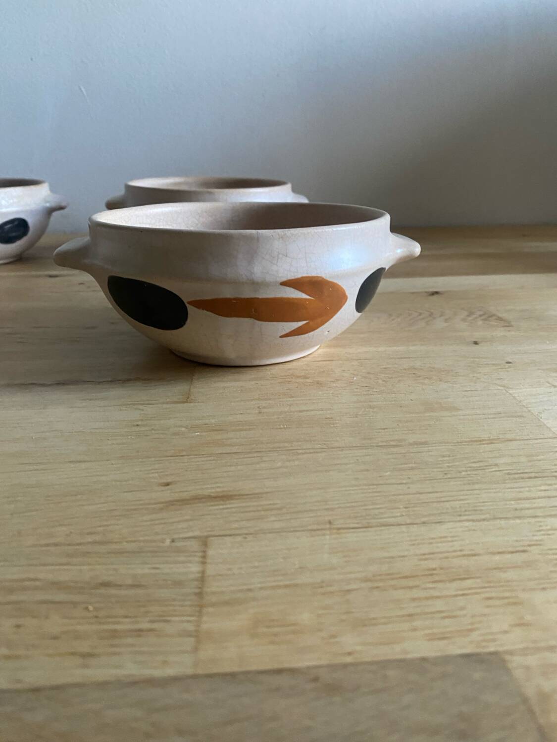 4 vintage Marais pottery bowls