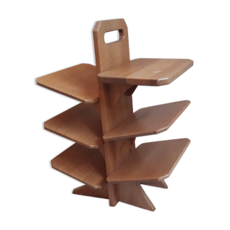 Solid oak bookcase magazine holders 80s