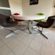 Ligne roset - ava ø130 extendable table + 4 alster chairs in alcantara