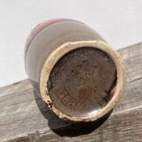 West Germany vase in gray and red glazed ceramic